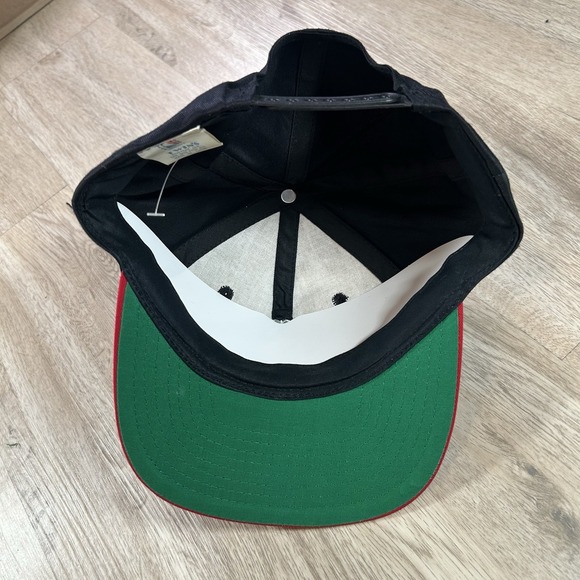 VTG‎ Chicago Bulls Snapback Hat NBA Basketball Jordan Twins Black Red Cap - Picture 3 of 8